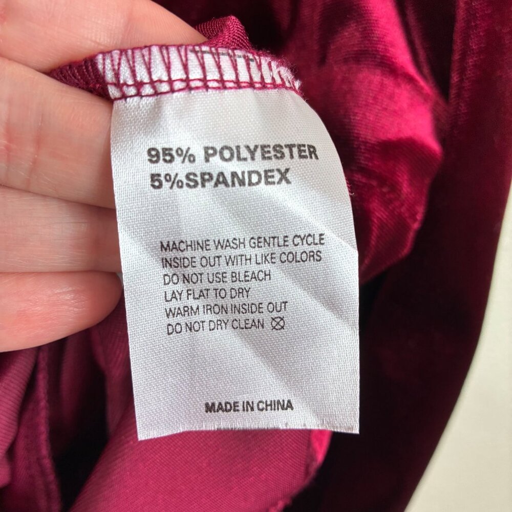 Boston Proper Chic Velour Drawstring Jacket Burgu… - image 6